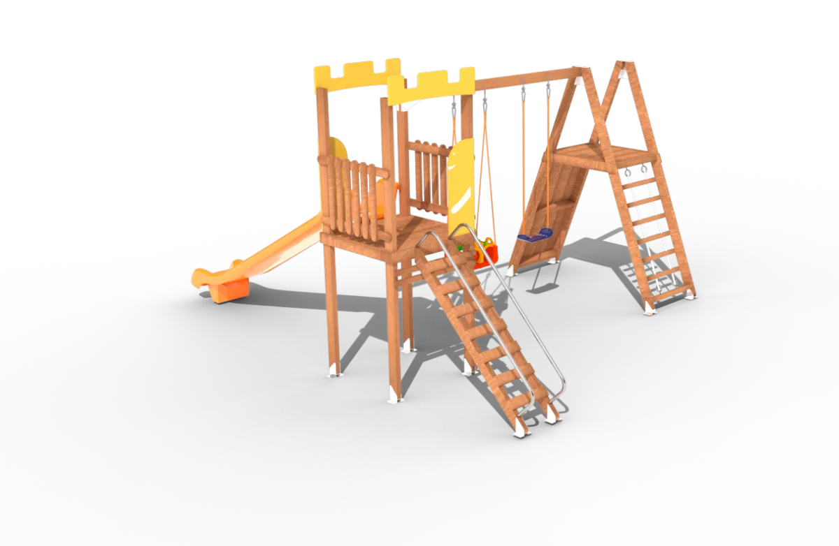 I Safe Büyük Boy Ahşap Çocuk Oyun Parkı S5705